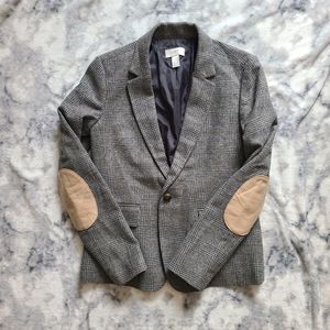 LOFT Grey Plaid Blazer